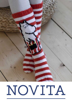 Moominmamma Socks in Novita Muumitalo - Moominhouse - Downloadable PDF