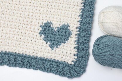 Little Heart Baby Blanket Chunky Lovey Newborn