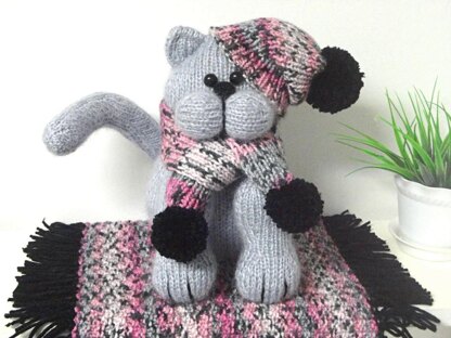 Cat Baby Kids Toys Pattern Knitting Children Toy
