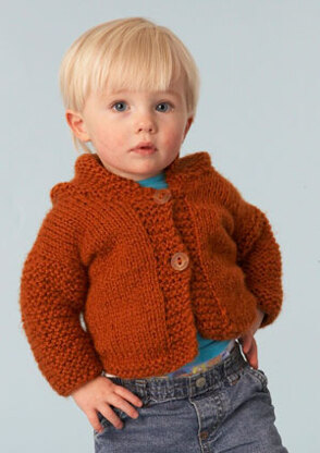 Simple Hooded Cardigan in Lion Brand Jiffy - 70038