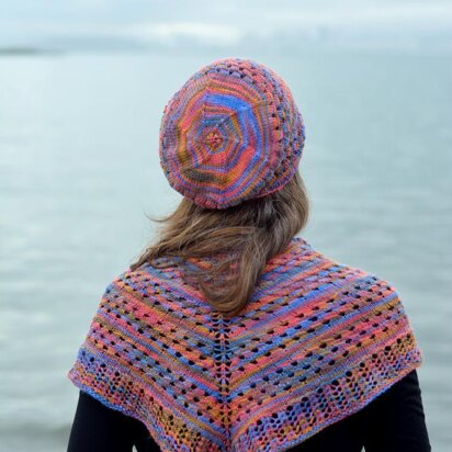 Impressionist Daubs Shawlette - knitting pattern