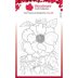Woodware Clear Singles Peony Stamp 4in x 6in