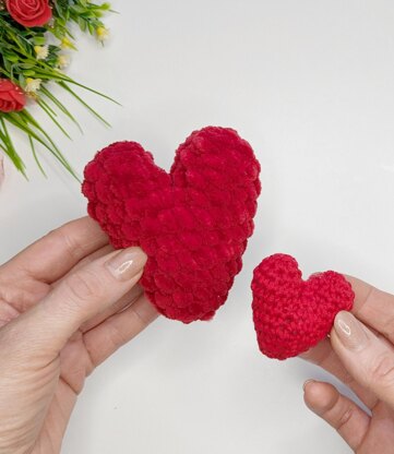 Mini heart crochet pattern, easy crochet Valentine's Day gift