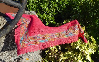 Summer Flowers Half Hap Shawl