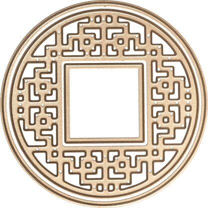 Spellbinders Shapeabilities Dies By Lene Lok - Chinese Coin Window 1.3" To 3.4"