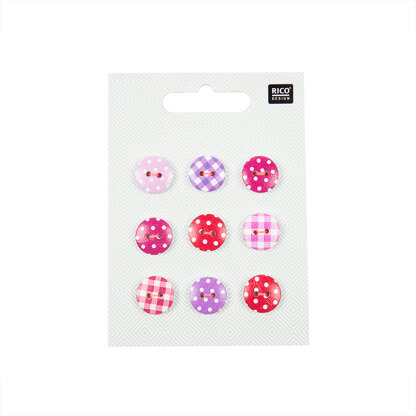 Rico Pink/Violet Button Mix