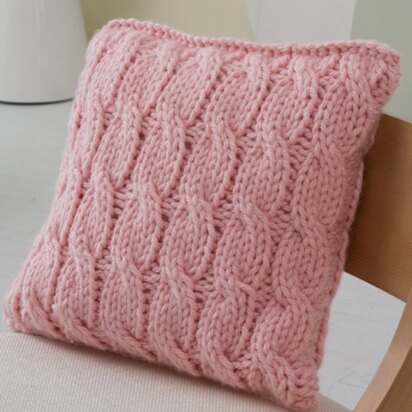 Big Cables Pillow in Red Heart Grande - LW4527