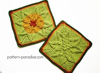 Autumn Sun Afghan Square