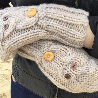 Owl flip-top mitts