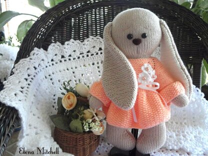 Knitting PATTERN Knitted Bunny