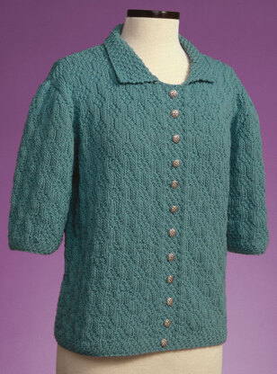 Moss Diamond Pullover in 2 Sleeve Lengths