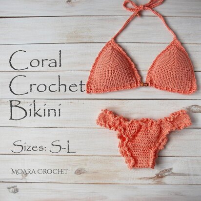 Coral Crochet Bikini