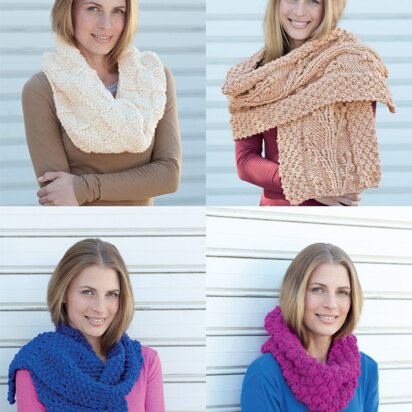 Snoods & Scarves in Hayfield Super Chunky with Wool - 7383 - Downloadable PDF