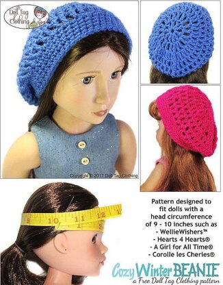 Cozy Winter Beanie for Dolls