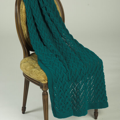 Plymouth Yarn 2057 Lattice Throw in Worsted Merino Superwash PDF