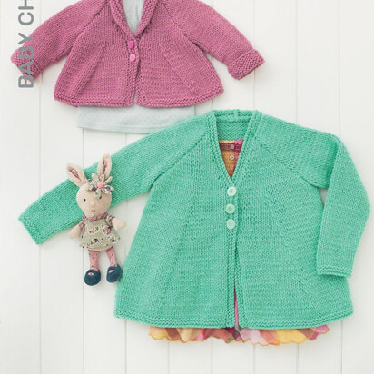 V Neck and Shawl Collared Cardigans in Hayfield Baby Chunky - 4599 - Downloadable PDF