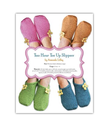 Two Hour Toe Up Slippers (Revised)