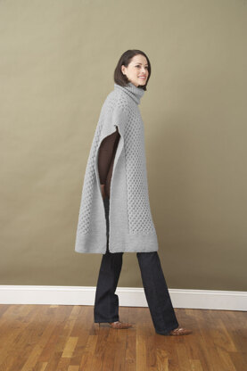 Honeycomb Poncho in Lion Brand Wool-Ease - 90182AD