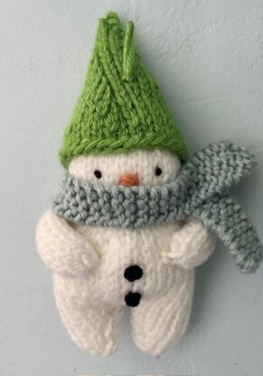 Knit Snowman Christmas Ornaments Pattern