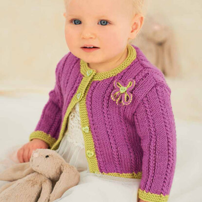 Children’s V Neck and Round Neck Cardigans in Rico Baby Classic DK - 090
