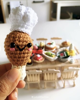 Friendsgiving dinner party crochet food