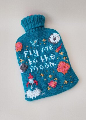 Fly Me to The Moon Hot Water Bottle Cover