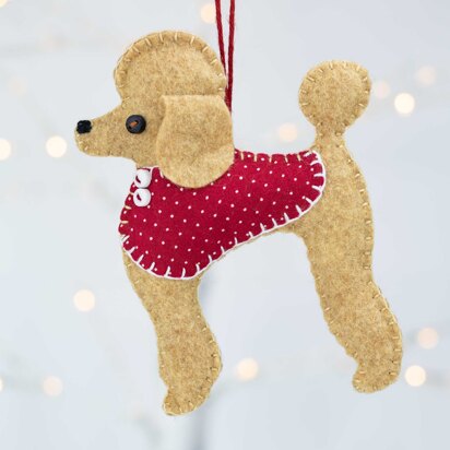 Pepe the Poodle Felt Ornament