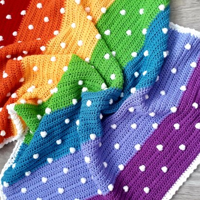 Raindrops and Rainbow Blanket