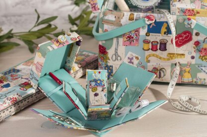 Hobbygift Sew Retro Victorian Square Sewing Case