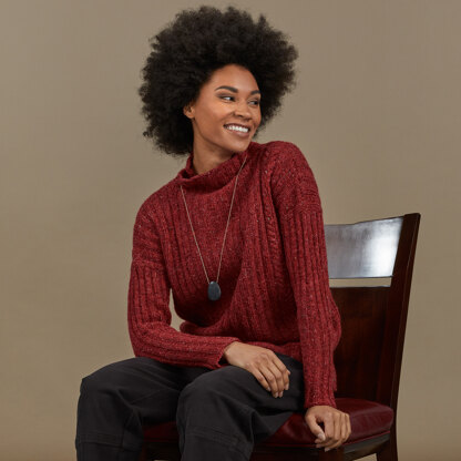 Winchester Pullover - Jumper Knitting Pattern for Women in Tahki Yarns Donegal Tweed Fine
