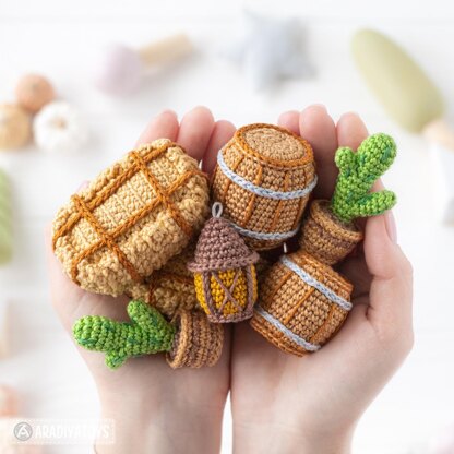 Nativity Crochet Pattern Set Stable Goatling Elephant DIY Christmas Mini Amigurumi Animal Patterns Nativity Scene (Tutorial PDF file) by AradiyaToys (Olka Novytska)