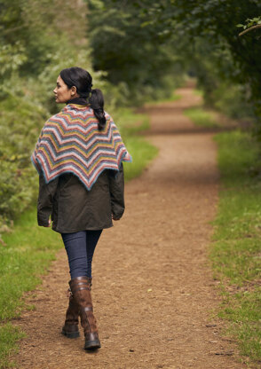 Wave Shawl in Rowan Kidsilk Haze and Felted Tweed - Downloadable PDF