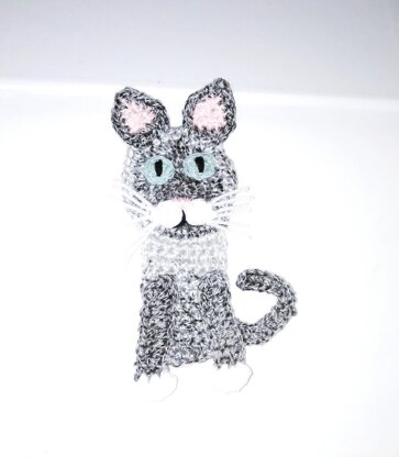 Gray cat applique