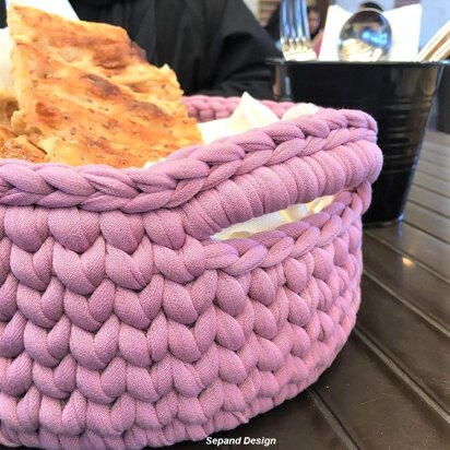 Recycled (t-shirt) yarn basket-100