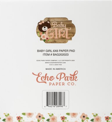 Echo Park Paper Echo Park Double-Sided Paper Pad 6"X6" 24/Pkg - Baby Girl