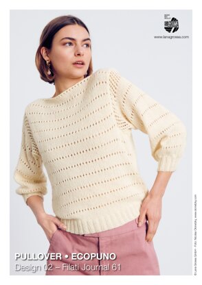 Lana Grossa 02 Lace Pullover in Ecopuno PDF