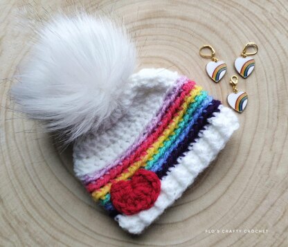 Rainbow Sweetheart Beanie