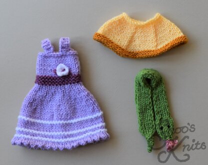 Easy-Knit Dress-Up Doll Clothes Knitting Pattern Snoo's Knits