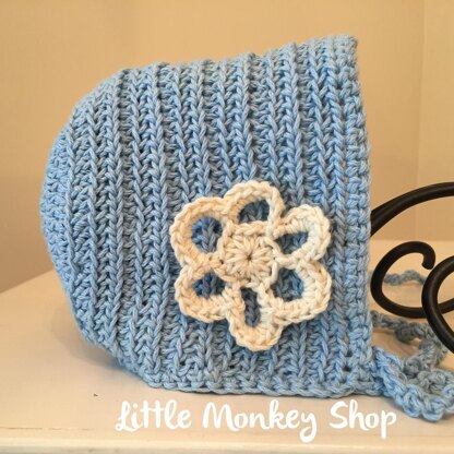 Ribbed Vintage Baby Bonnet