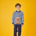 " Sailor Stripe and Buddy the Bear Sweater " - Free Sweater Knitting Pattern For Boys and Men in Paintbox Yarns Wool Mix Aran by Paintbox Yarns