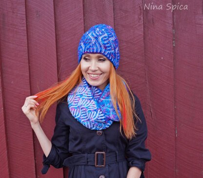 "Skyfall" brioche hat and cowl set