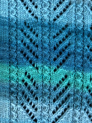 4 Ply Raglan Sweater with Eyelet Panels