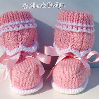 Alex Baby Booties - knitting pattern