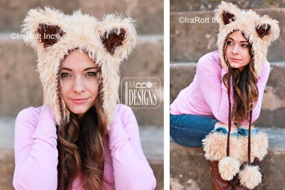 Furry Foxy Cat Hat Bonnet