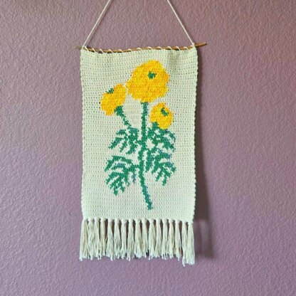 Marigold Flower Tapestry