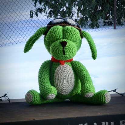 Go Dog Beans Green Dog Amigurumi