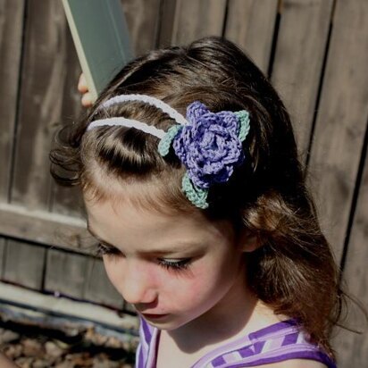 Double Strand Headband with Roses and Leaves