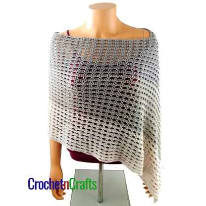 Half Double and V-Stitch Super Fine Crochet Wrap