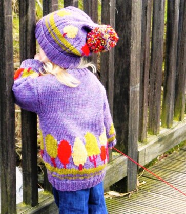 Child's Tree Sweater and Hat