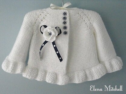Knitting Pattern Baby Girl Jacket Newborn Girl Coat Olivia